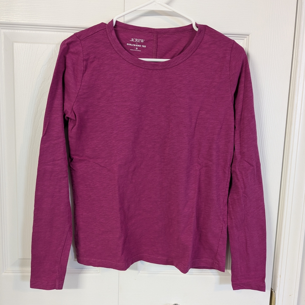 J. Crew Factory Girlfriend Long Sleeve Tee Size Small
